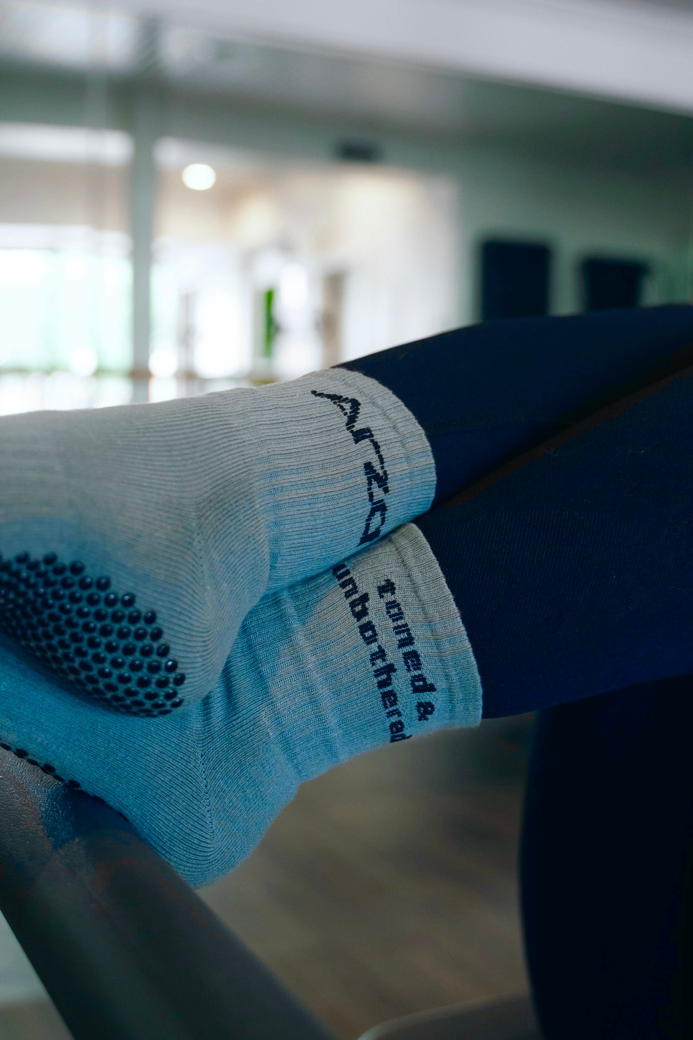 Toned & Unbothered Grip Sock | STEEL BLUE
