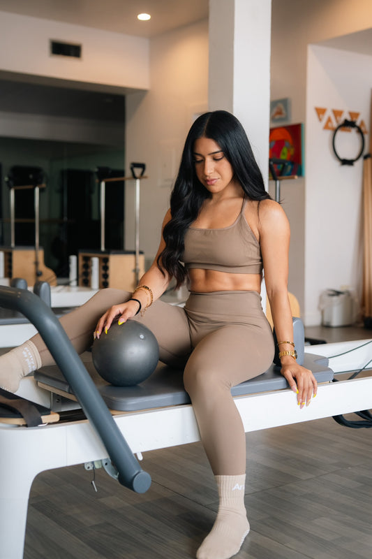 Pretty Girls Do Pilates Grip Sock   | NEUTRAL BEIGE